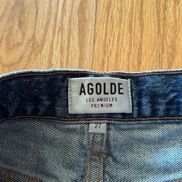 Agolde sz 27 cut off short great pre owned condition distressed look - Picture 3 of 4